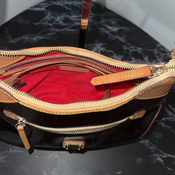 DOONEY & BOURKE Patent Small Hobo Black Shiny Patent Leather AUTHENTIC - Picture 11 of 13